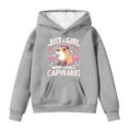thumbnail image 1 of Tiijoy Tween Girls Hoodie Capybara Print Casual Hooded Sweatshirt Pullover, Sizes 12-13, 1 of 1
