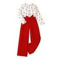 thumbnail image 1 of Tiijoy Tween Girls Outfits Hearts Print Long Sleeve Shirt Blouse Pants Set, Sizes 7-12, 1 of 8