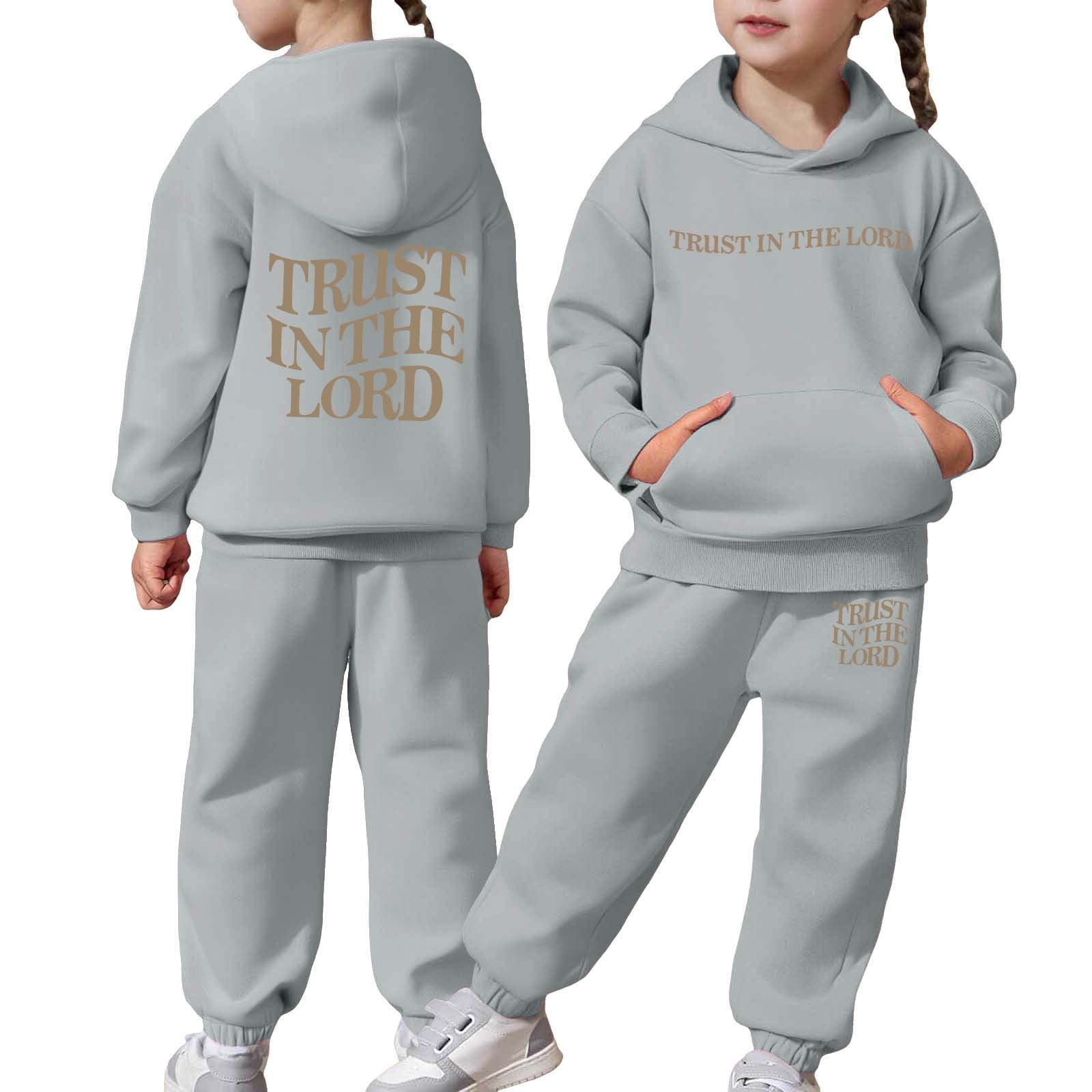 SHAPES PRINT GIRLS SWEATSHIRT FLEECE JOGGER SET - WHITE