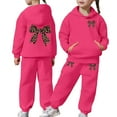 thumbnail image 1 of Tiijoy Tween Girls Tracksuit Bow Print Casual Hoodie Sweatpants Sweatsuits, Sizes 12-13, 1 of 6