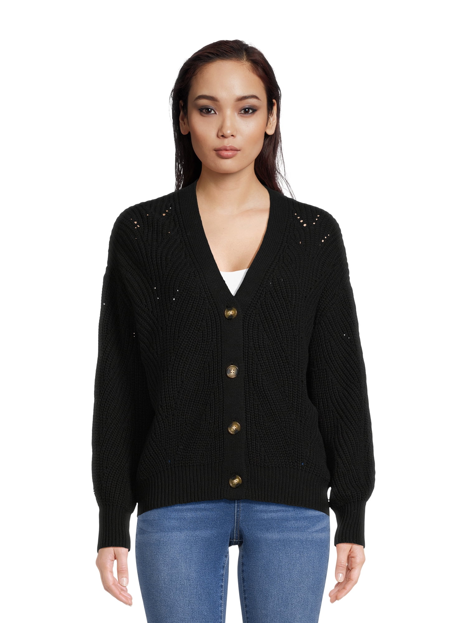Time and Tru Women s Boyfriend Cardigan Sizes XS XXXL