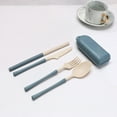 thumbnail image 2 of Wrova Wheat Straw Utensils Set - Reusable Camping Cutlery With Case 2 of 11