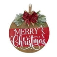 thumbnail image 1 of Tiitstoy 12" Christmas Welcome Sign Wreath for Front Door, Merry Christmas Hanging Sign, Rustic Wooden Christmas Ornament Decor for Vacation Home Porch Window Wall Indoor Outdoor, 1 of 4