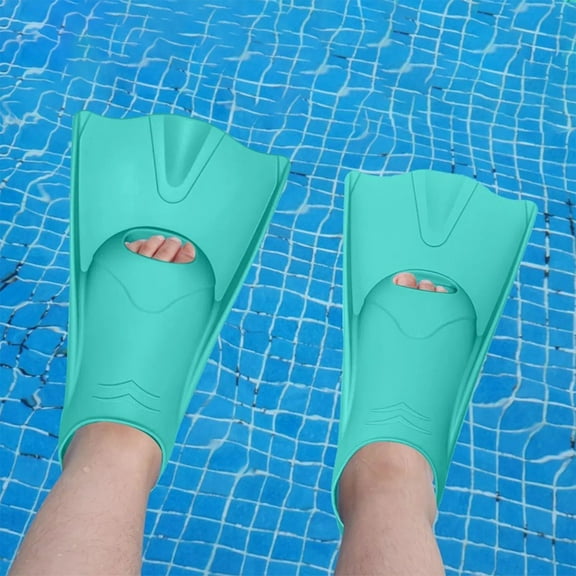 Tiitstoy 1Pack Swim Training Fin for Lap Swimming, Comfortable Travel Size Flippers, Short Training Fins, Silicone Swimming Fins for Teens Adults Women Men