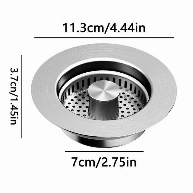 Tiitstoy 3 in 1 Kitchen Sink Drain Strainer Stainless Steel Sink