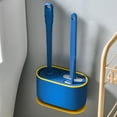 thumbnail image 1 of Tiitstoy 3-In-1 Silicone Toilet Brush and Holder Set, Flexible Toilet Bowl Brush Head with Silicone Bristles, Compact Size for Storage and Organization, Ventilation Slots Base, 1 of 6