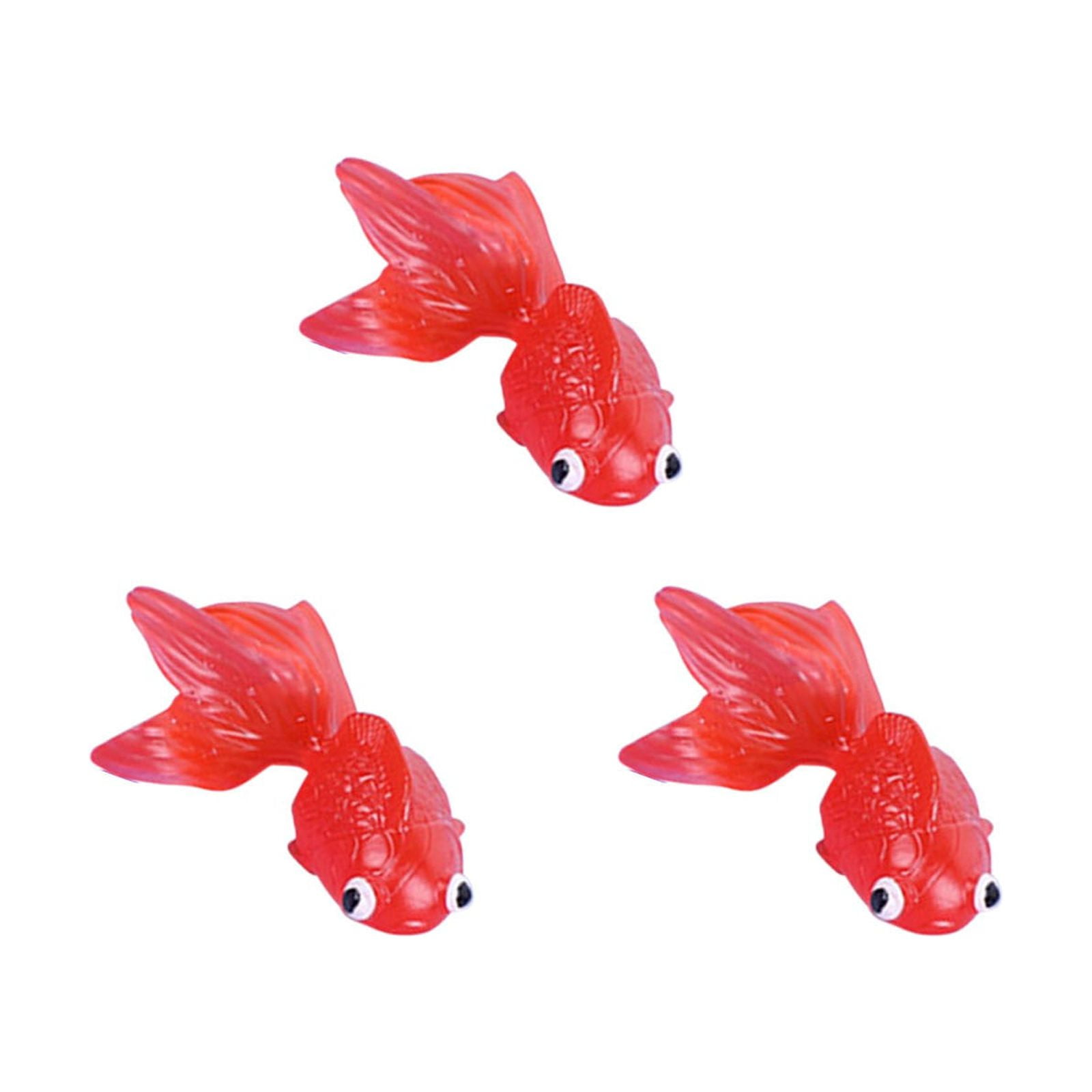 Tiitstoy 3Pc Floating Simulation Goldfish 6.5Cm Translucent Soft Tpr