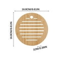 thumbnail image 1 of Tiitstoy 6.6" Bamboo Trivet, Hot Pad Trivet Wooden Heat Resistant Mat for Hot Dishes, Bowls, Plates, Pots and Pans, Tabletop Protection, 1 of 6