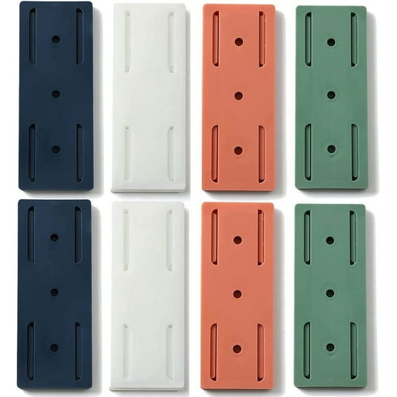 Tiitstoy 8Pcs Adhesive Punch-Free Socket Holder, Self-Adhesive Desktop Socket Fixer, Power Strip Holder