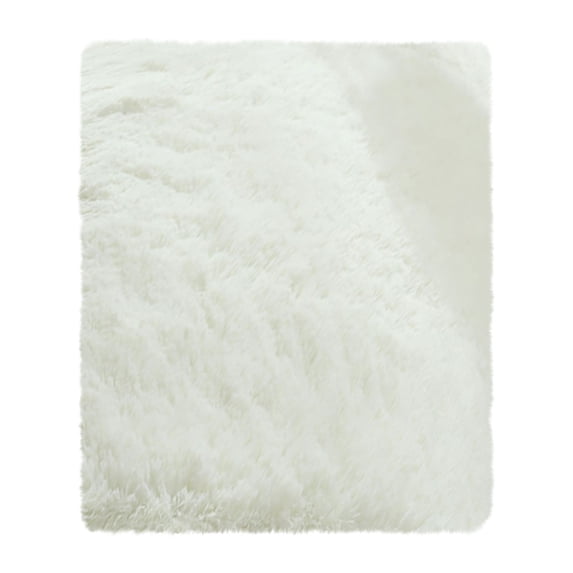 Tiitstoy Area Rugs Modern Home Decorate Soft Fluffy Carpets for Living Room Bedroom Kids Room Fuzzy Plush Non-Slip Floor Area Rug Fluffy Indoor Carpet 23.6x47.2'' White