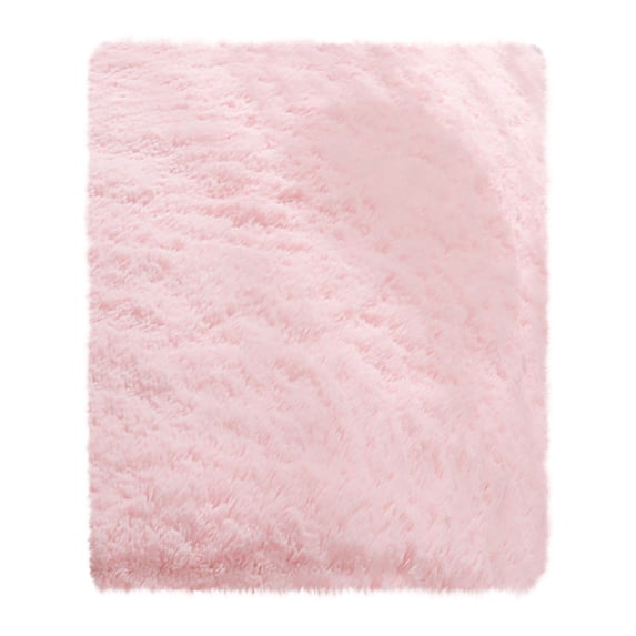 Tiitstoy Area Rugs Modern Home Decorate Soft Fluffy Carpets for Living Room Bedroom Kids Room Fuzzy Plush Non-Slip Floor Area Rug Fluffy Indoor Carpet 23.6x47.2'' Pink