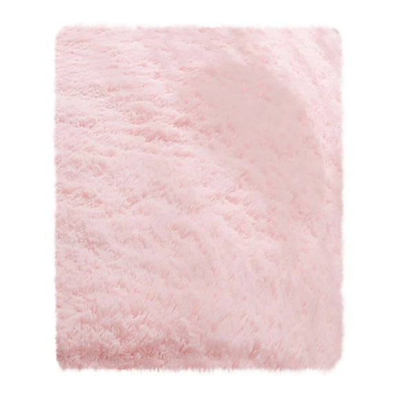 Tiitstoy Area Rugs Modern Home Decorate Soft Fluffy Carpets for Living Room Bedroom Kids Room Fuzzy Plush Non-Slip Floor Area Rug Fluffy Indoor Carpet 23.6x47.2'' Pink