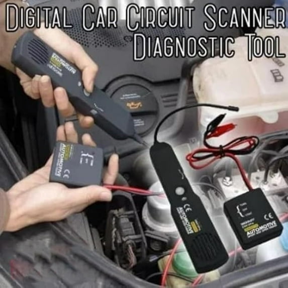 Tiitstoy Automotive Circuit Tester, Digital Open & Short Finder, Car Electrical Diagnostic Scanner, Flexible Probe, Fast Fault Locator for Car Wiring Repair