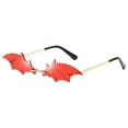 thumbnail image 1 of Tiitstoy Bat Shaped Sunglasses Cute Rimless Bat Eyewear Halloween Fashion Frameless Sun Glasses, Goth Glasses Funky Novelty Rimless Eye Glasses for Halloween Party, 1 of 1