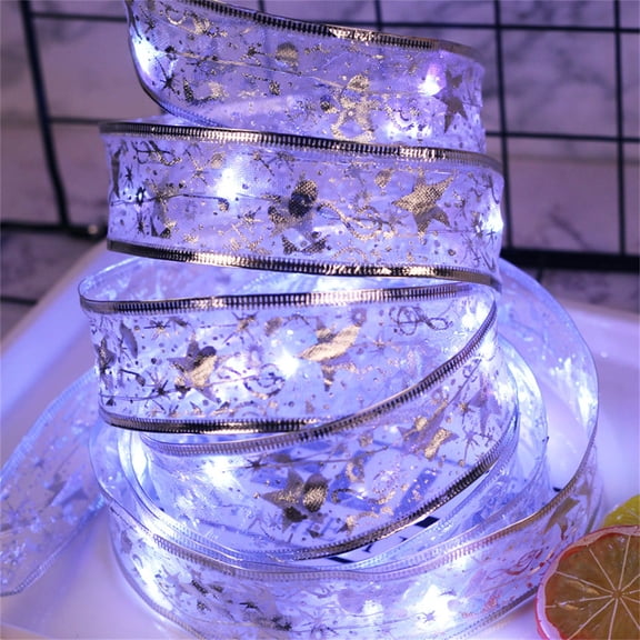 Tiitstoy Christmas Fairy Lights LED Ribbon Christmas Lights,13ft Waterproof String Lights for Christmas Xmas Party Decoration Indoor Outdoor Hanging Decor Christmas Tree Ornaments Blue