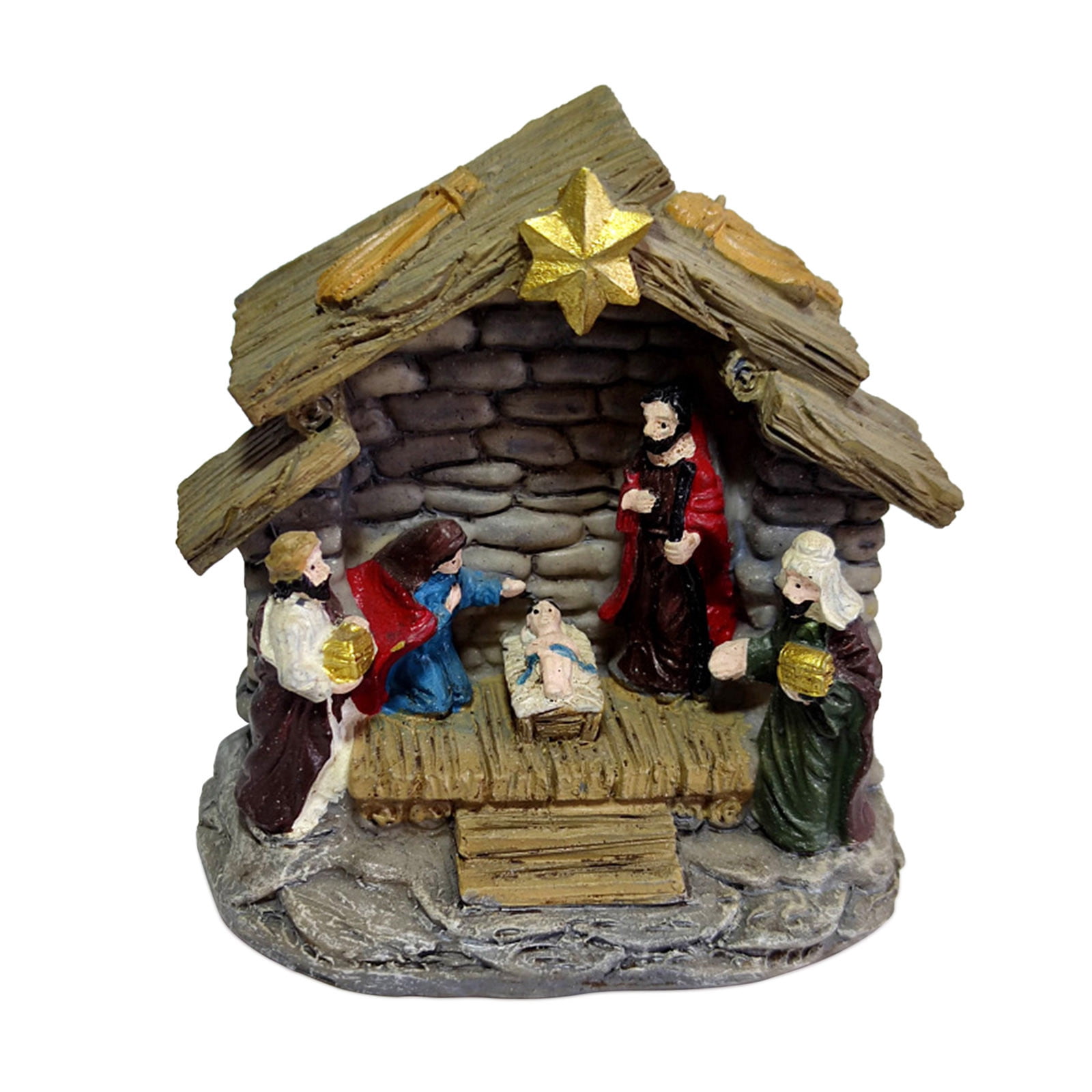 Tiitstoy Christmas Nativity Scene Decoration, Manger Group House