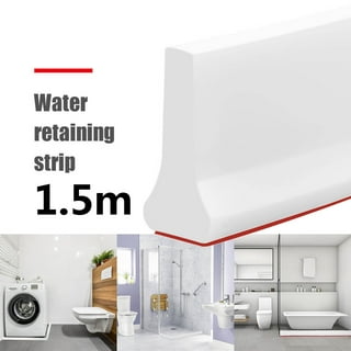 Fancy 1Pc Collapsible Bathroom Water Stopper Flood Barrier Rubber Water Dam  Wet and Dry Separation Kitchen Shower Threshold Silicon Water Blocker
