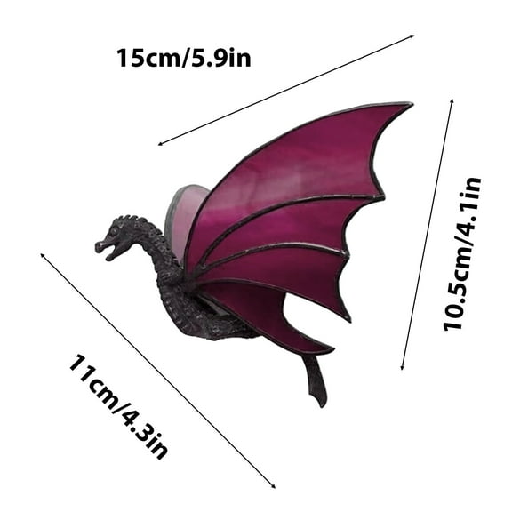 Tiitstoy Dragon Hanging Stained Sun Catcher, Resin Flying Dragon Stained Window Hangings, Handmade Resin Suncatcher Pendant for Window, Light Catcher Rainbow Maker for Home Balcony Garden Decor