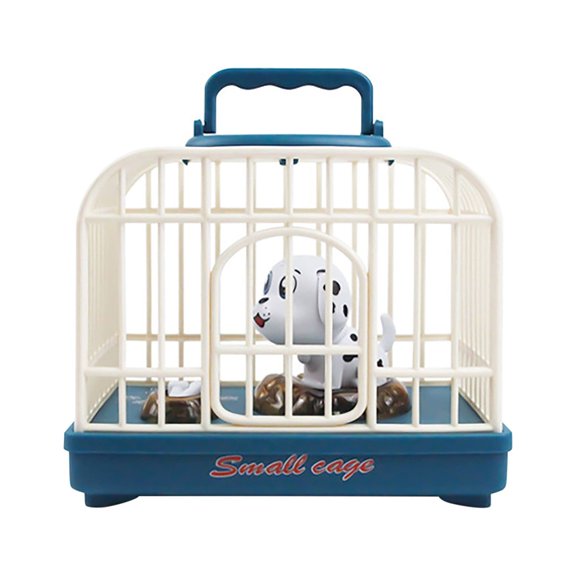 Tiitstoy Electric Induction Dog Cage Bouncing Simulation Puppies Barking W/Light Gift Toy