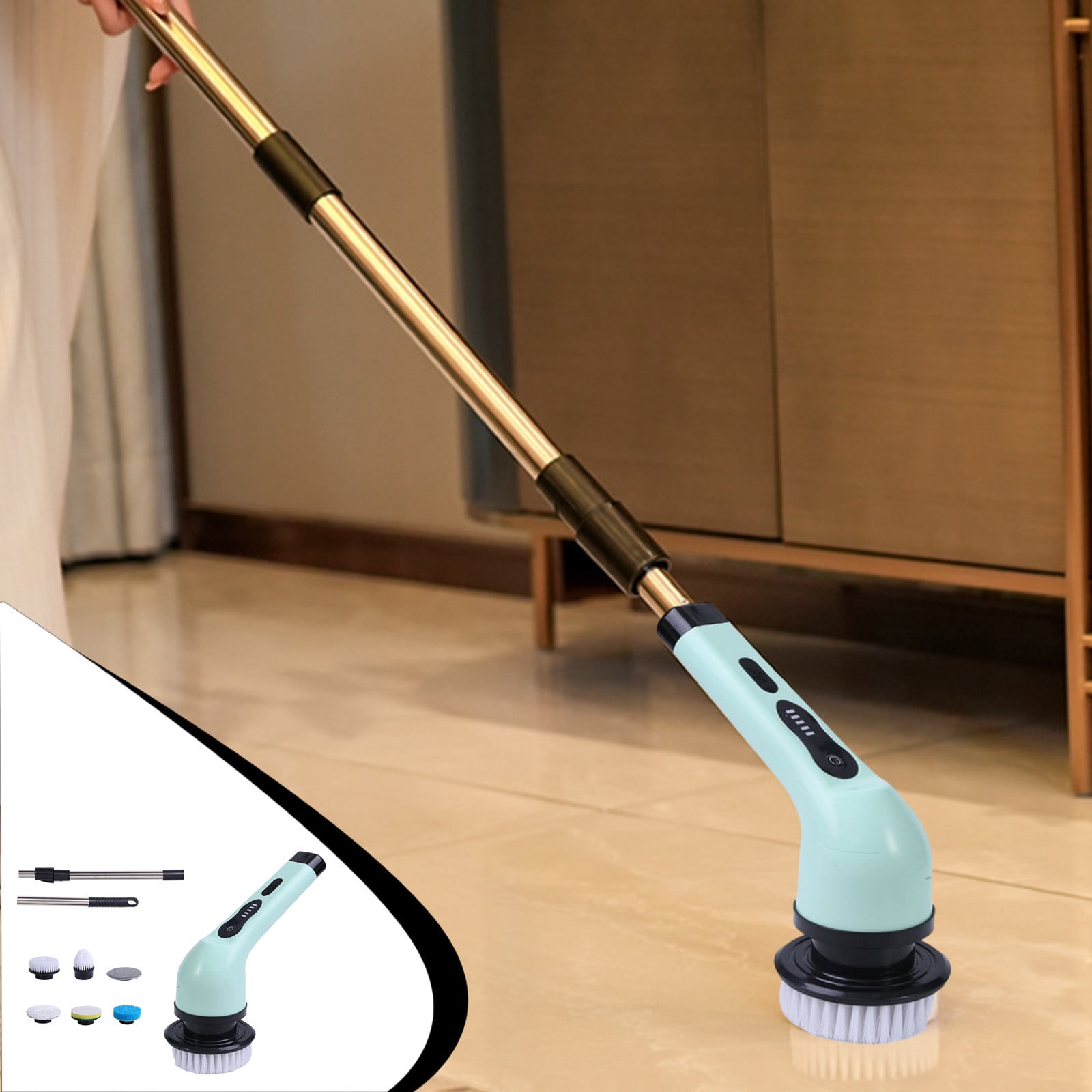 Tiitstoy Electric Spin Scrubbers, Wireless Cleaning Spin Brush with 6