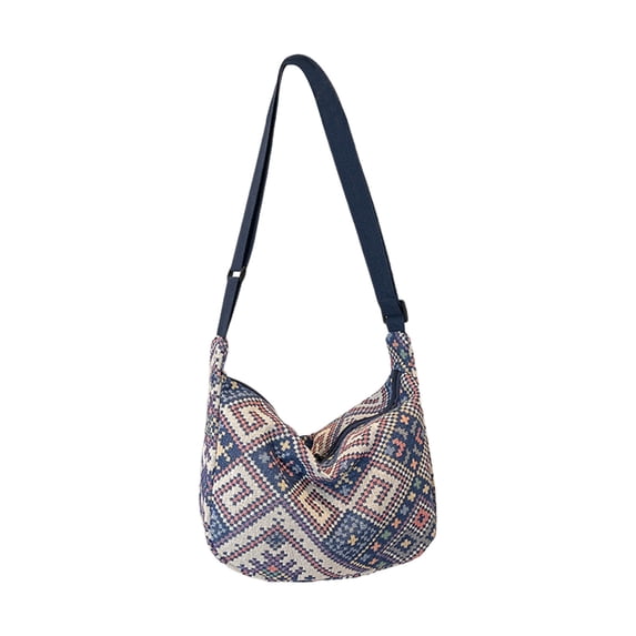 Tiitstoy Fashion Casual Women's Shoulder Bag, Polyester Messenger Handbag, Adjustable Strap Purse for Casual Commuting Travel Blue