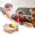 thumbnail image 1 of Tiitstoy Fruit Basket for Kitchen Counter, with Wood Holder, 3/2/1 Tiered Large Capacity Fruit Basket Oval Tiered Fruit Bowl Set for Kitchen Counter, Parties, Gatherings, Restaurant, Family Events, 1 of 5