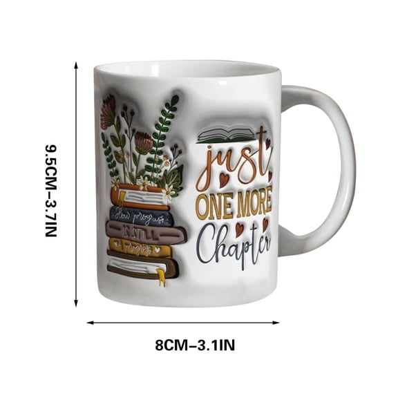 Tiitstoy Gift for Book Lover, Floral Book Mug, Reading Mug, Flower Book Mug, Book Lover Mug, Librarian Mug, Teacher Gift