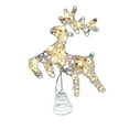 Tiitstoy Gold Glitter Star/Deer Tree Topper, Glittered Tree Topper Metal Hollow Designed for