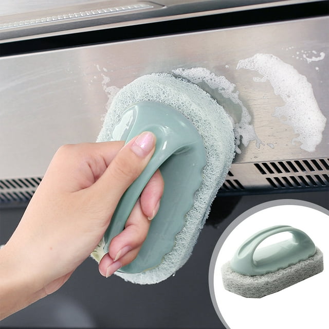 Tiitstoy Handle Sponge Brush， Sponge Cleaning Washing Scrubber， Wall