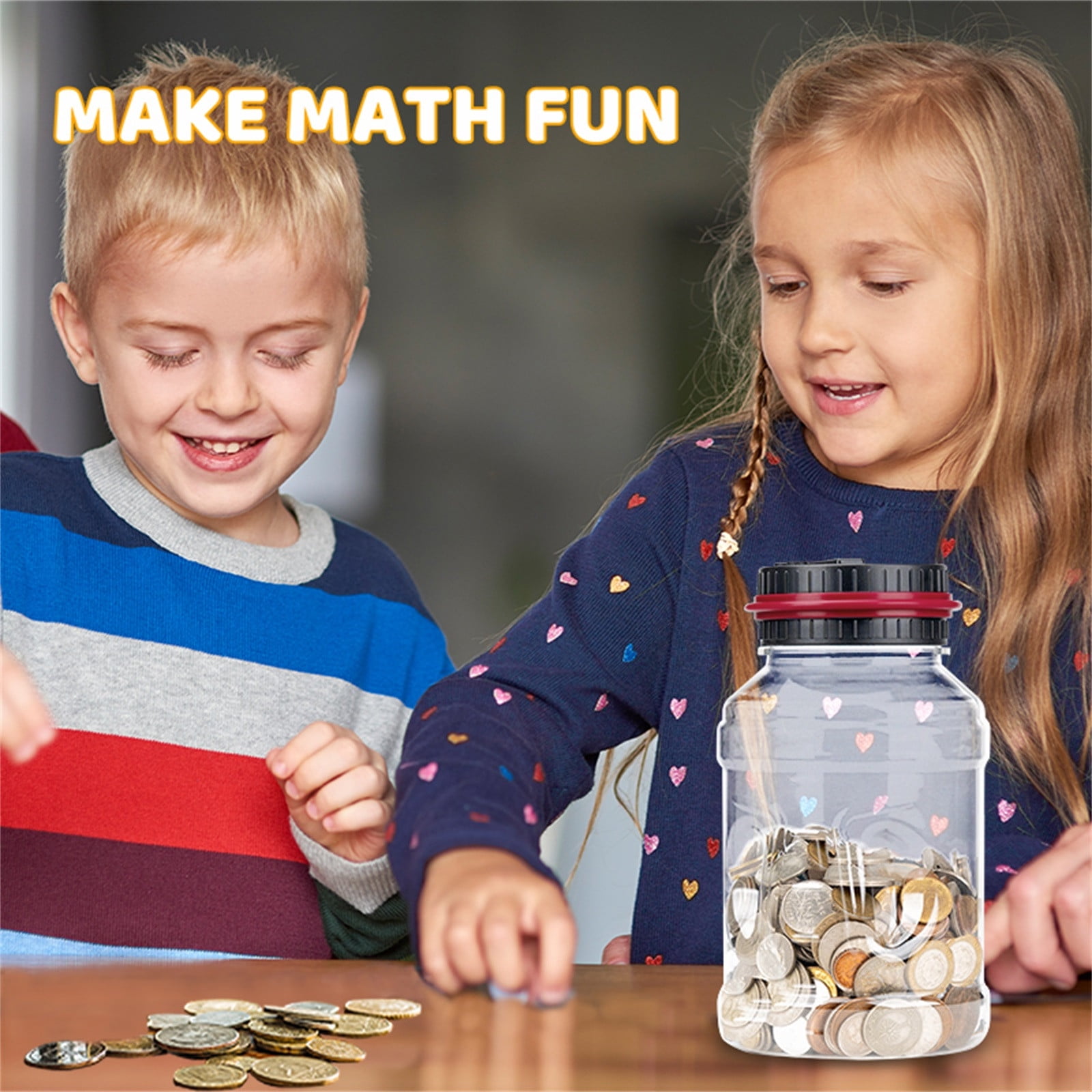 Tiitstoy Large Piggy Bank for Adults Kids, 1.8L Capacity Coin Bank