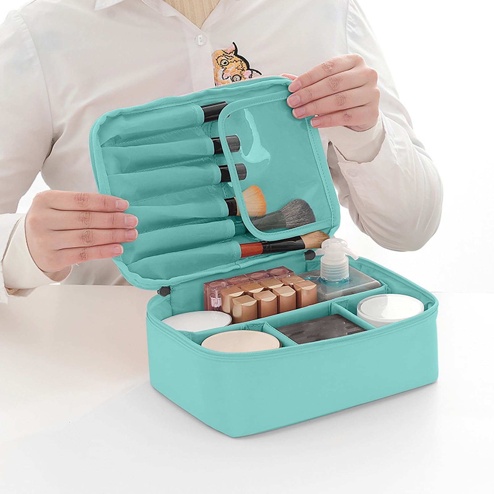 Tiitstoy Makeup Bag,Cosmetic Cases,Travel Makeup Bag with Compartment