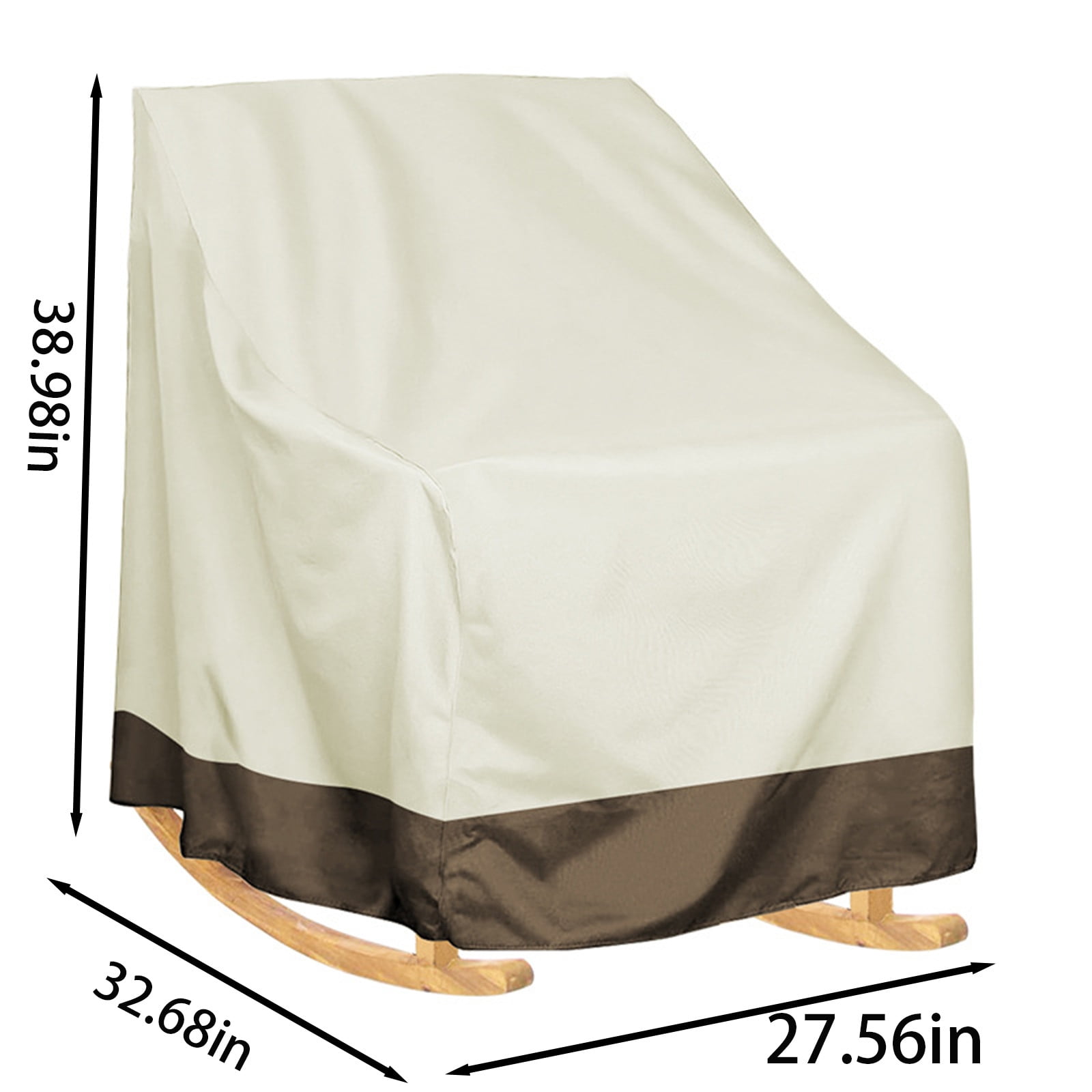 Tiitstoy Outdoor Rocking Chair Cover 27.5" L X 32.5" D X 39" H Black