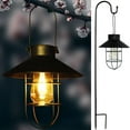 thumbnail image 1 of Tiitstoy Outdoor Solar Lanterns Garden Decoration Hanging Retro Metal Solar Lights Black, 1 of 3