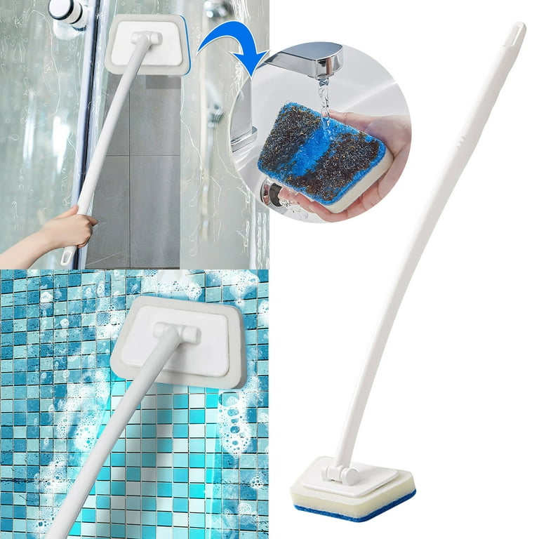 Bathroom Long Handle Cleaning Brush Wall Floor Bath Kitchen Home Cleaner  Tool US