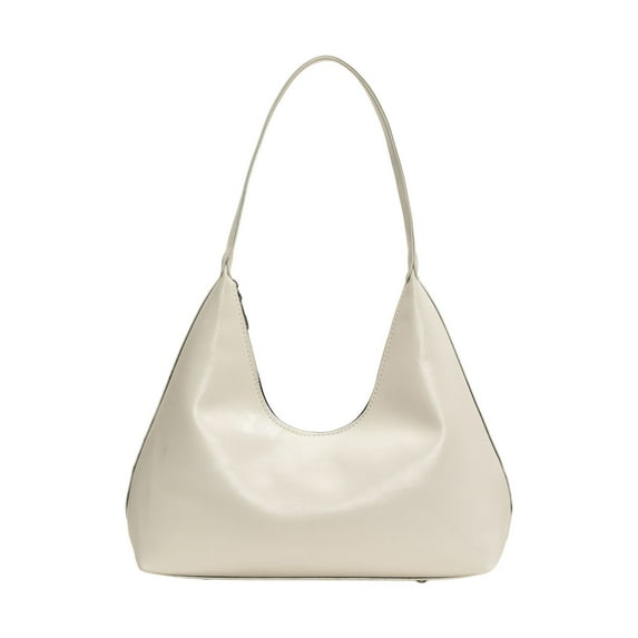 Tiitstoy Women's Shoulder Bag, Fashion Casual Bag, Pu Leather Curved Design Purse for Casual Dating Travel Use White