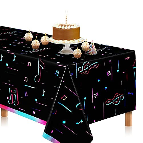 Tik Tok Tablecloth,ExtraLarge 108"X 54"Disposable Music Table Cover, Ideal For Tik Tok Themed