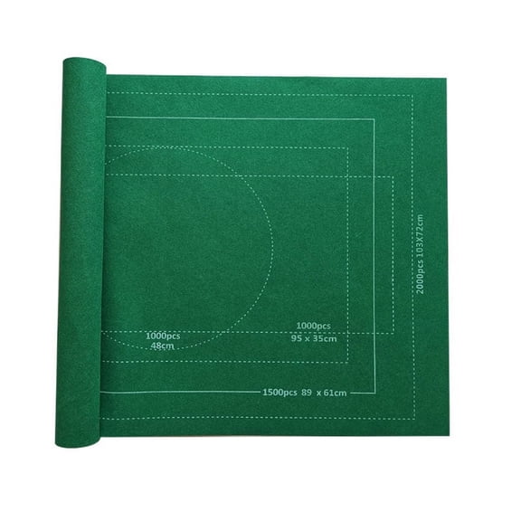 TikTok External Website 2000 Piece Felt Puzzle Mat Set Green, Puzzle Roll Storage Mat with Drawstring Bag, Perfect for Spring Family Activities & Game Nights