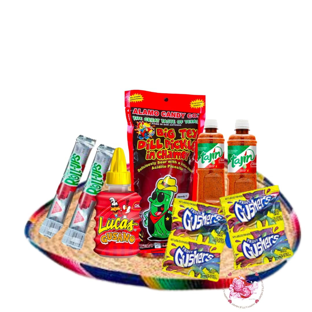TikTok SensationMexican Candy Chamoy SE33 Pickle Kit with Gushers, Fruit RollUp, Lucas Chamoy