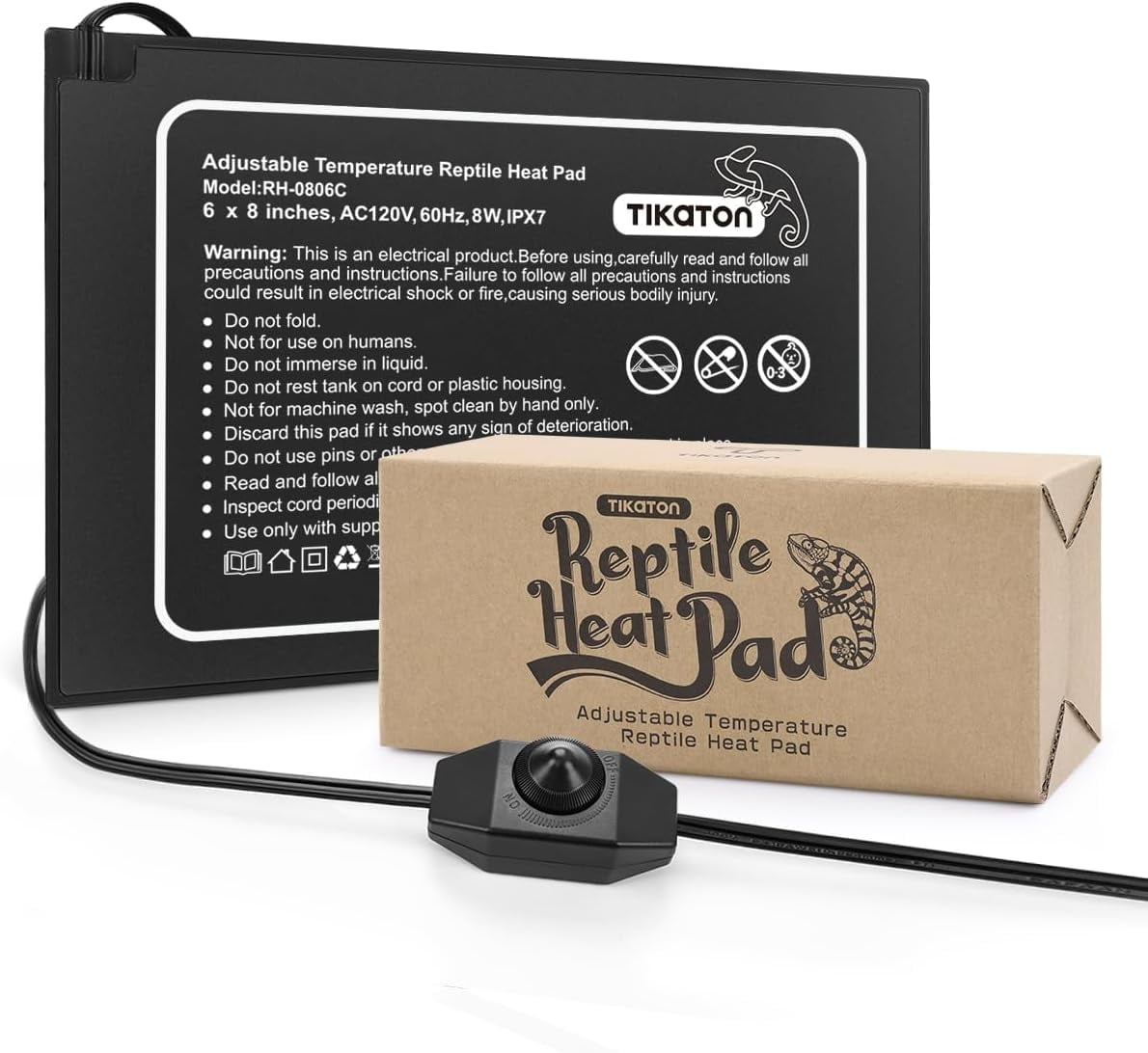 Reptile Heat Mat Thermostat - Digital Thermostat For Heating Pads, Lamps, Turtles, Snakes, Lizards & Plant Germination