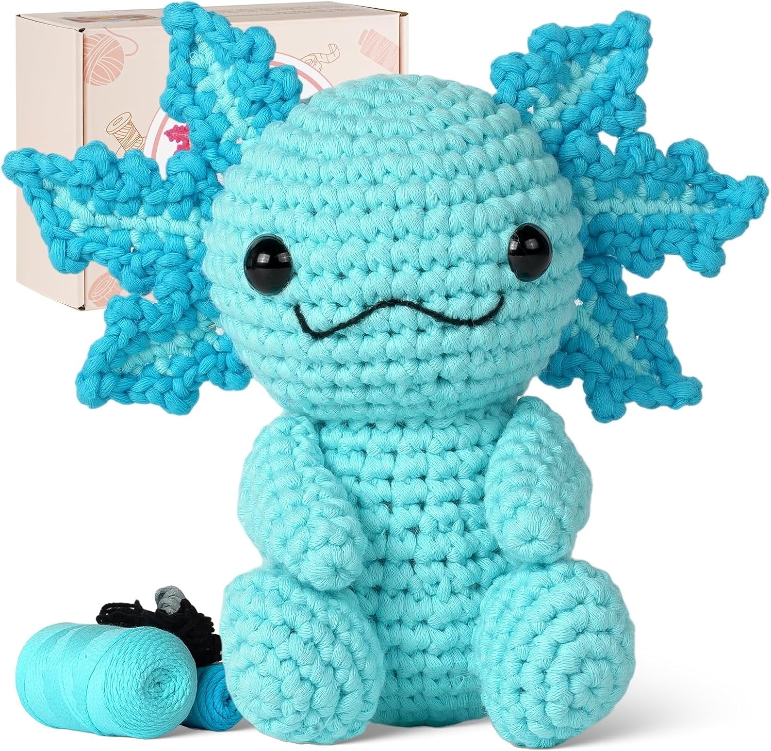 Accessoires Crochet Complets Kit Crochet Débutant : Apprenez à Crocheter Un Tyrannosaure Et Un Arbre - Avec Fil, Outils Et Vidéo Tutorielle Kit Créatif Enfants