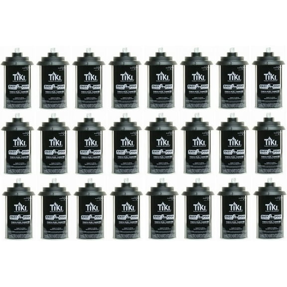 Lamplight Farms Easy Pour Metal Replacement Torch Fuel Canister With Wick - 24 Pack