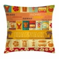 thumbnail image 1 of Tiki Bar Decor Throw Pillow Cushion Cover, Retro Travel Cards Collection Holiday in Hawaii Icons Summer Vintage Print, Decorative Square Accent Pillow Case, 20 X 20 Inches, Multicolor, by Ambesonne, 1 of 2