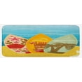 thumbnail image 1 of Tiki Bar Kitchen Mat, Hawaiian Beach Surfboards on the Sand Exotic Summer Vacation Sport Vintage Style, Plush Decorative Kitchen Mat with Non Slip Backing, 47" X 19", Multicolor, by Ambesonne, 1 of 1