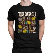 Tiki-Beach Hawaiian Vacation Vibes Graphic Mens T-shirt