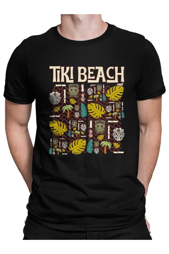 Tiki-Beach Hawaiian Vacation Vibes Graphic Men's T-shirt