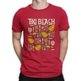 thumbnail image 1 of Tiki-Beach Hawaiian Vacation Vibes Graphic Men's Tshirt, 1 of 4