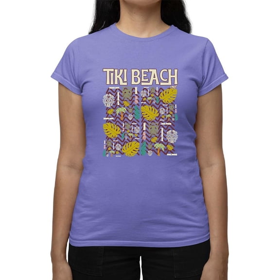 Tiki-Beach Hawaiian Vacation Vibes Graphic Women's T-shirt