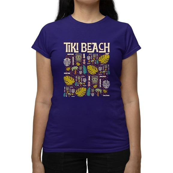 Tiki-Beach Hawaiian Vacation Vibes Graphic Women's T-shirt