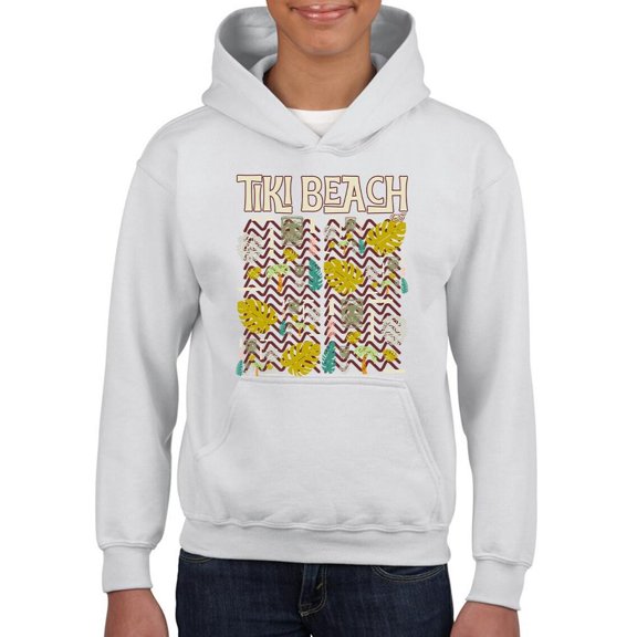Tiki-Beach Hawaiian Vacation Vibes Graphic Youth's Hoodie