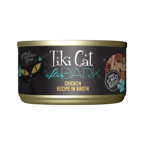 Tiki Cat After Dark Whole Foods Wet Cat Food, Chicken, 2.8 oz. Can